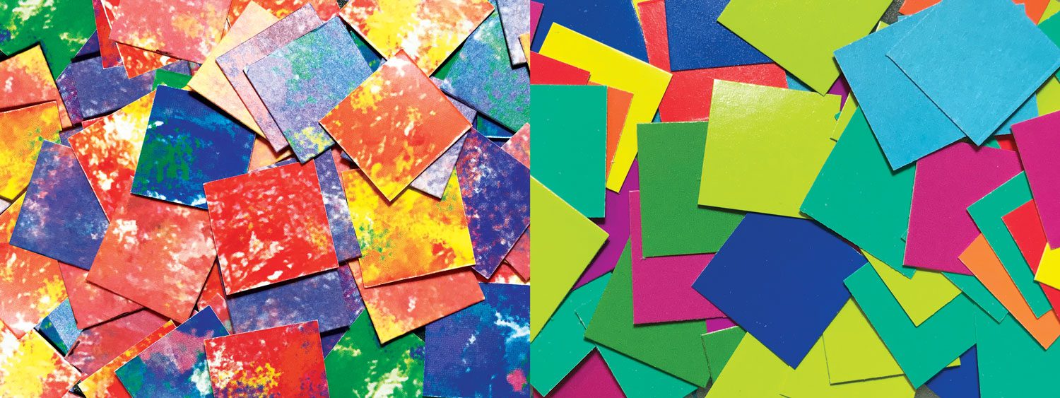 4000 Small Glittered Mosaic Card Squares for Kids CraftsMosaic Craft Tiles 