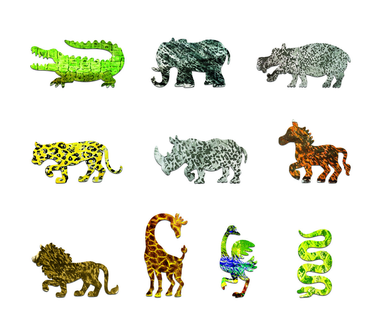 Safari Animal Stencils - Set of 10 | Diversity In Toys