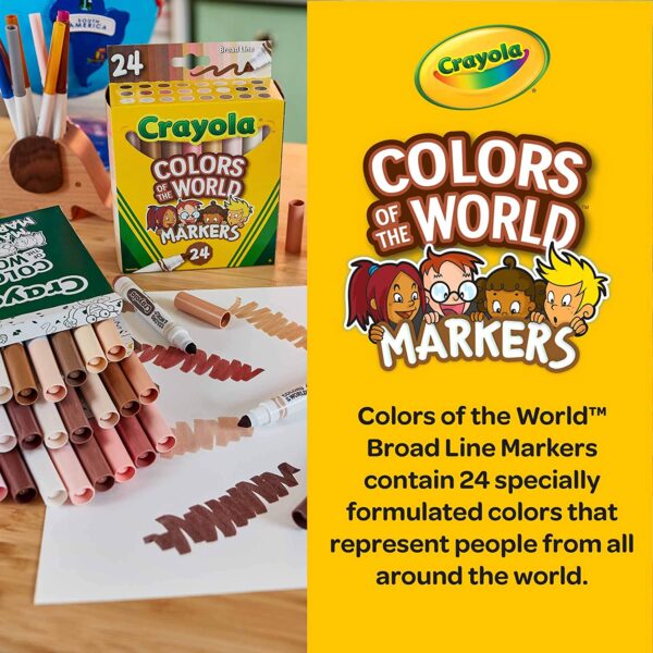 A smaller image of colors of the World washable markers message