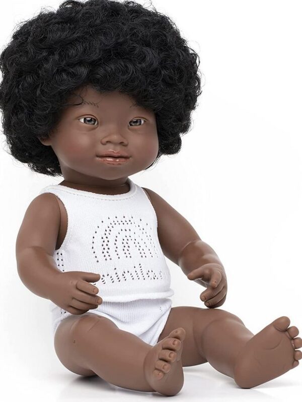 african american curly hair ethnic doll with down syndrome