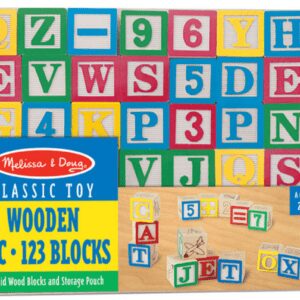 A set of wooden ABC blocks