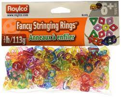 multi shaped fancy stringing rings in packet