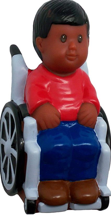 male sensory toy with walking disability