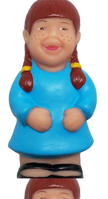 female sensory toy with down syndrome disability
