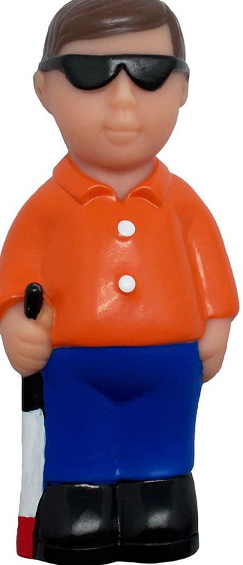 male sensory toy with vision disability