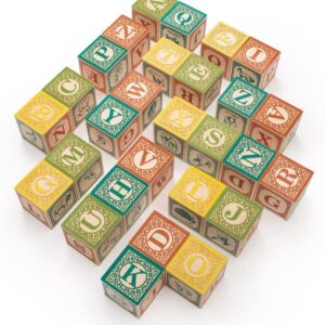 An alphabet building block set