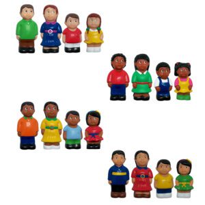 multicultural toy family
