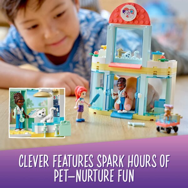 A Lego Friends Pet Clinic cover of a child playing