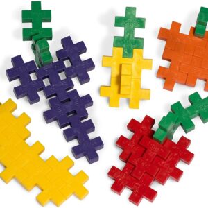 block colors in the Plus-Plus Mini Makers sensory toys