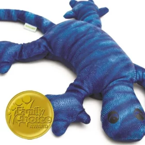 blue weighted sensory toy lizard