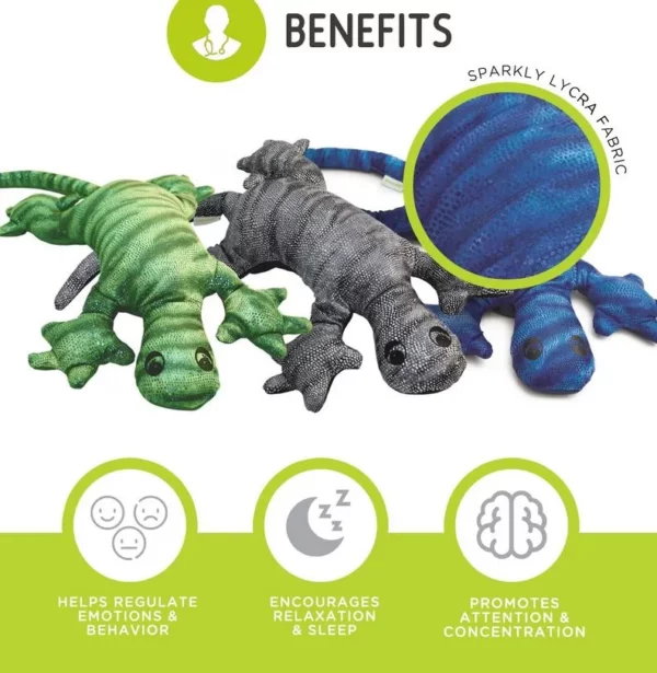 lizards sensory weighted toys
