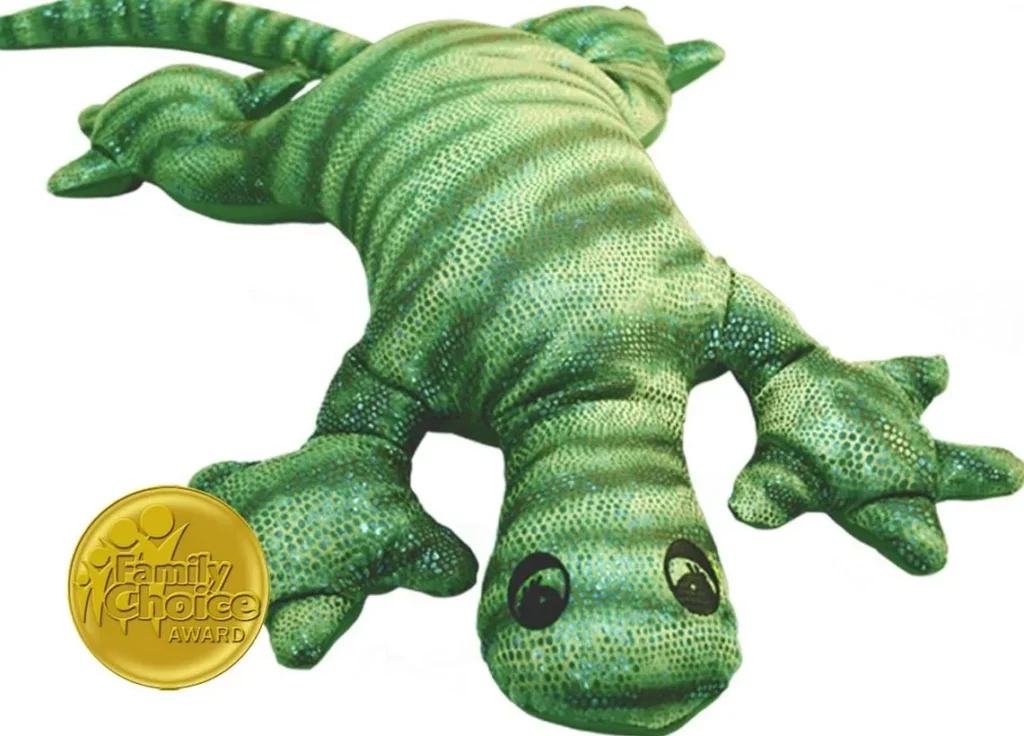 weighted sensory toys green lizard