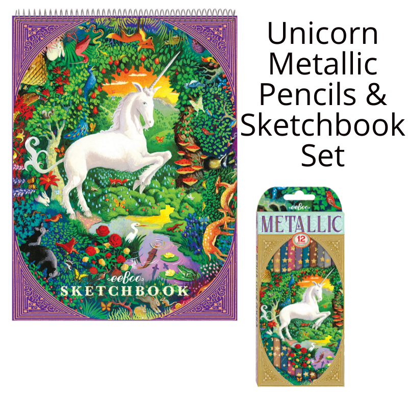 eeBoo Unicorn 12 Metallic Pencils