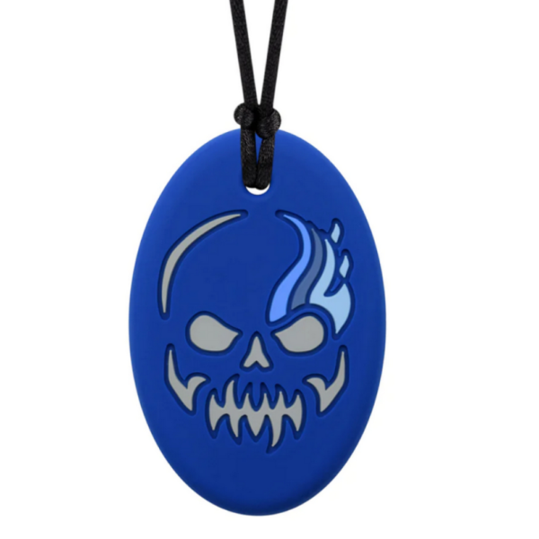 Flaming Skull Blue Chewelry