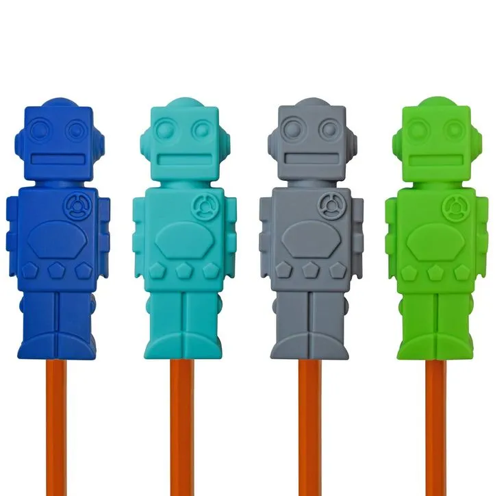 Robot Pencil Toppers Sensory Fidget Toys Tool