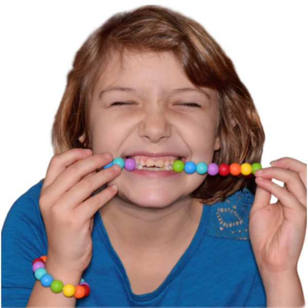 Beaded Rainbow Necklace in use