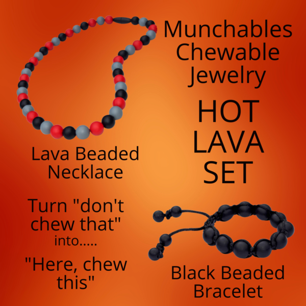 Munchables Lava Necklace and Bracelet