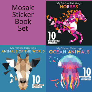 Mosaic Animals Sticker Book Bundle