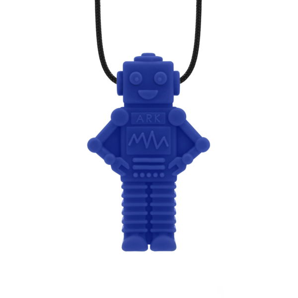 Chewelry dark blue Robot necklace