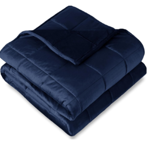 Dark Blue Minky Fleece Weighted Blanket