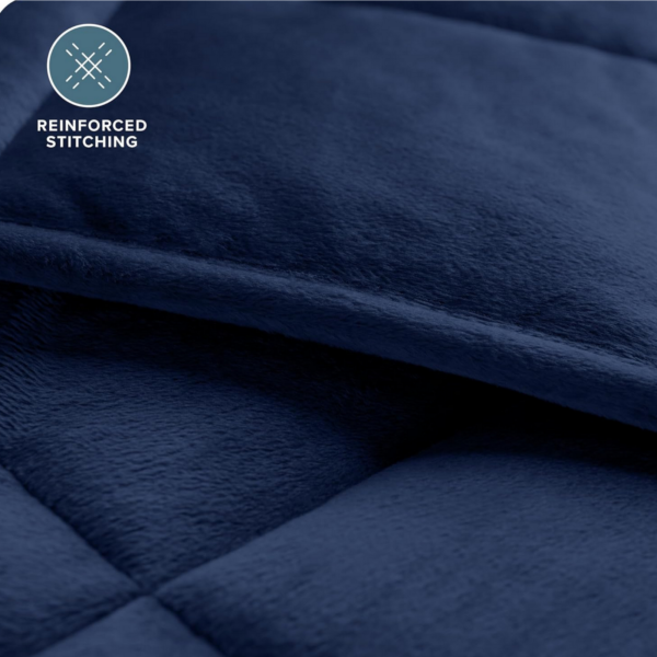 Dark Blue Minky Fleece Weighted Blanket