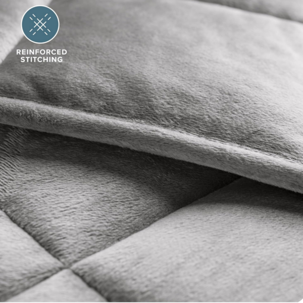 Light Gray Minky Fleece Weighted Blanket