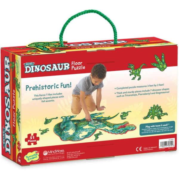 Peaceable Kingdom's Shiny Dinosaur Floor Puzzle