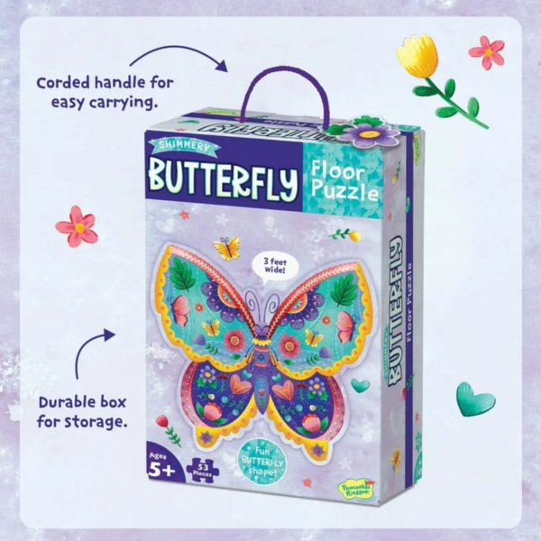 Peaceable Kingdom's Shimmery Butterfly Floor Puzzle