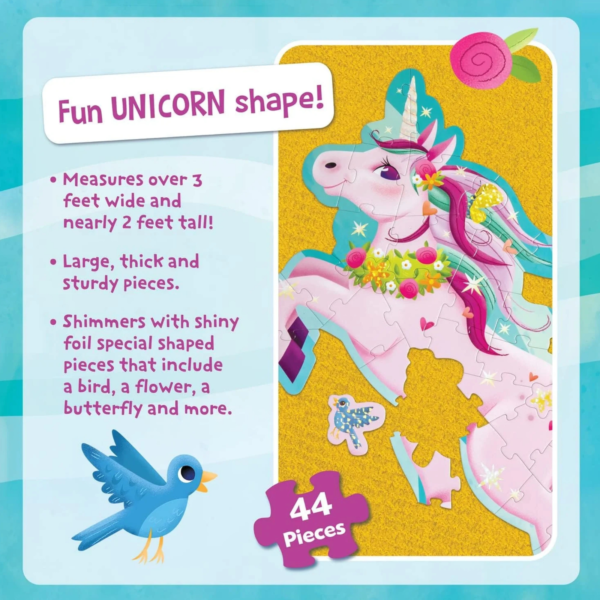 Peaceable Kingdom's Shimmery Unicorn Floor Puzzle