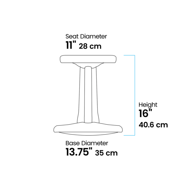 Size Chart for the Junior Wobble chair