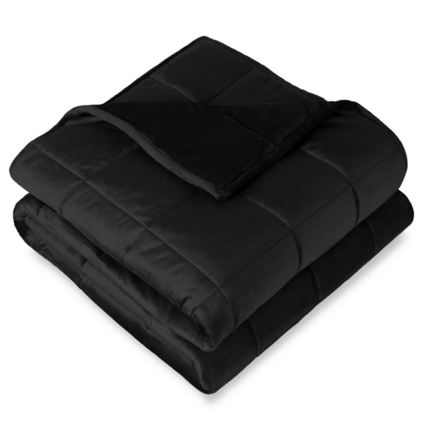 Barehome black minky blanket