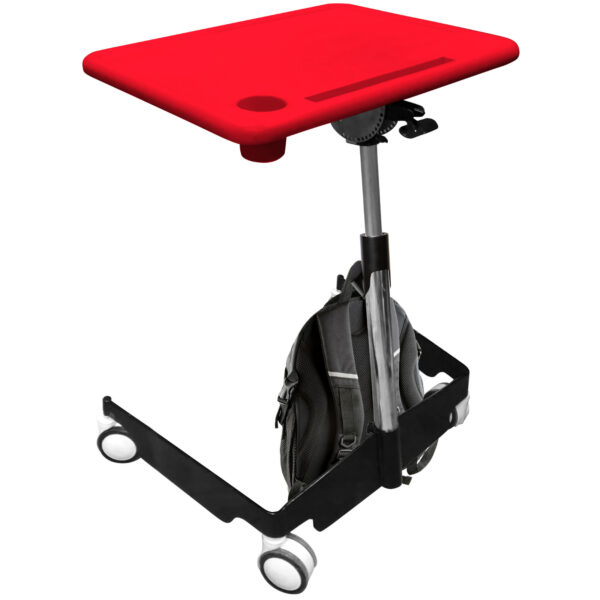 Red Mobile Adjustable Desk