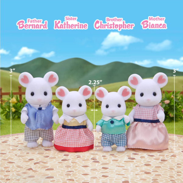 Marshmallow Mouse Family Calico Critters Names and Heights