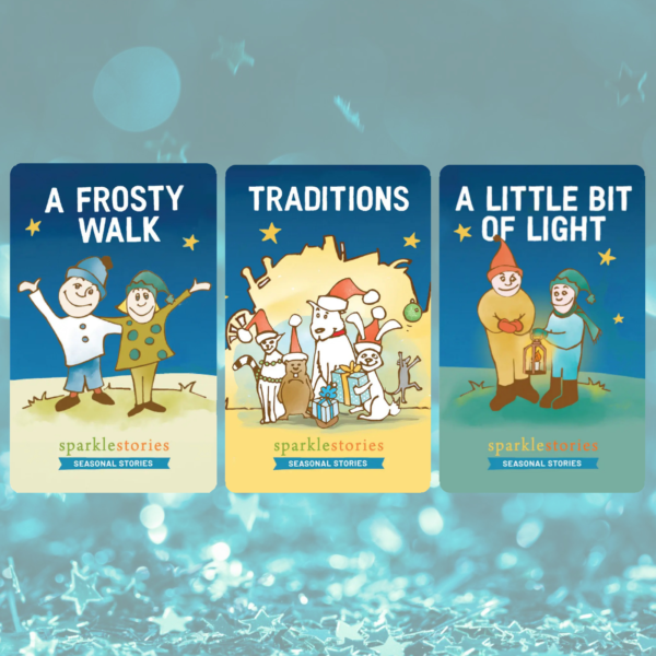 YOTO Sparkle Stories Holiday Collection Featuring A Frosty Walk, Traditions, and A Little Bit of Light Audio Cards