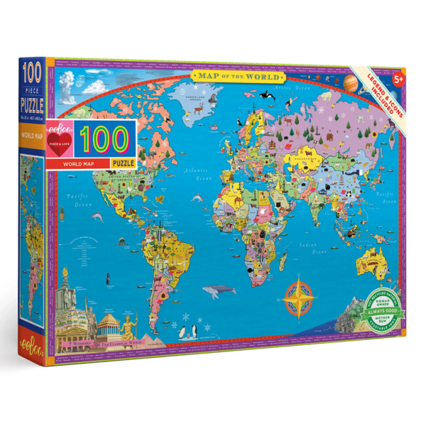 eeboo World Map Puzzle PZWR2