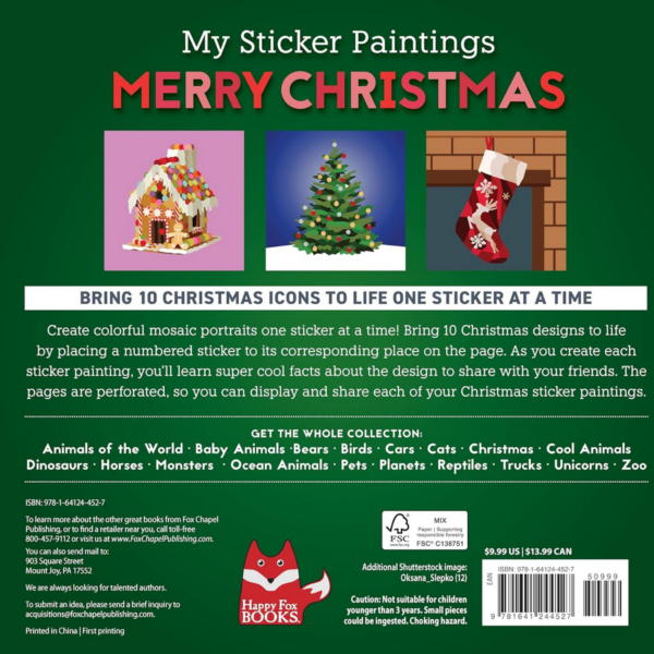 Merry Christmas Mosaic Sticker Book