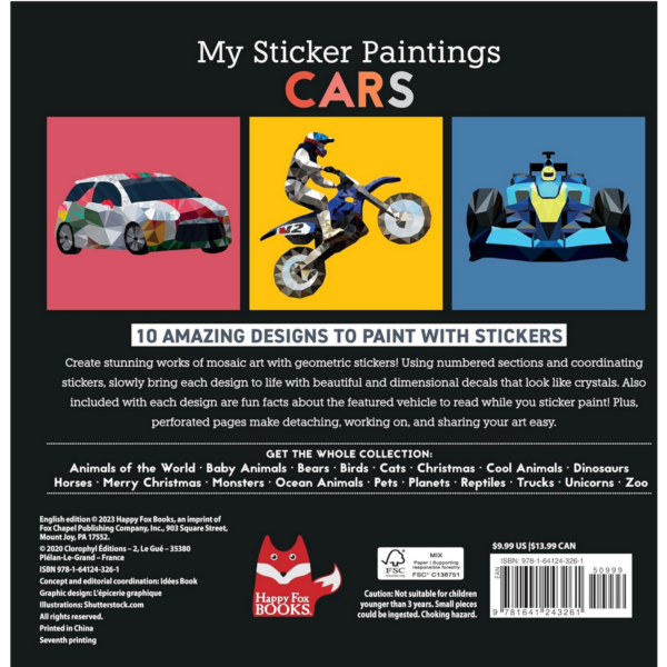 Mosaic Cars Sticker Book