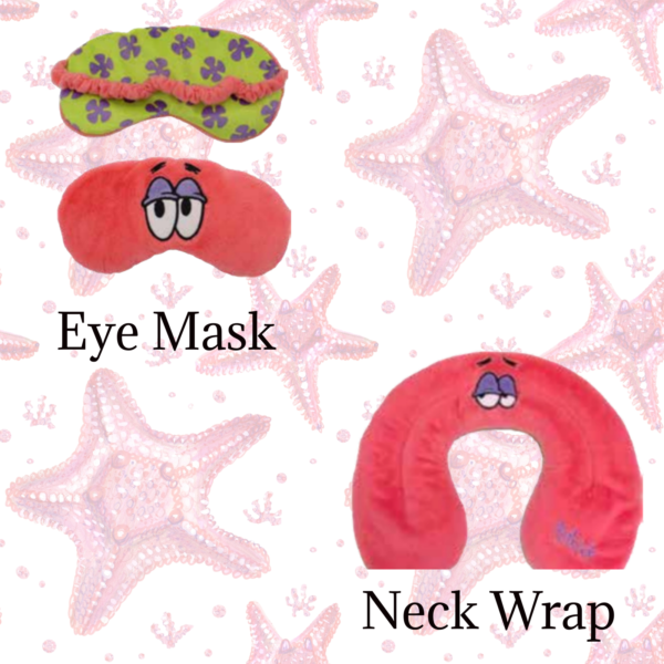 Warmies Patrick Star Bundle Featuring Patrick Star Eye Mask and Patrick Star Neck Wrap