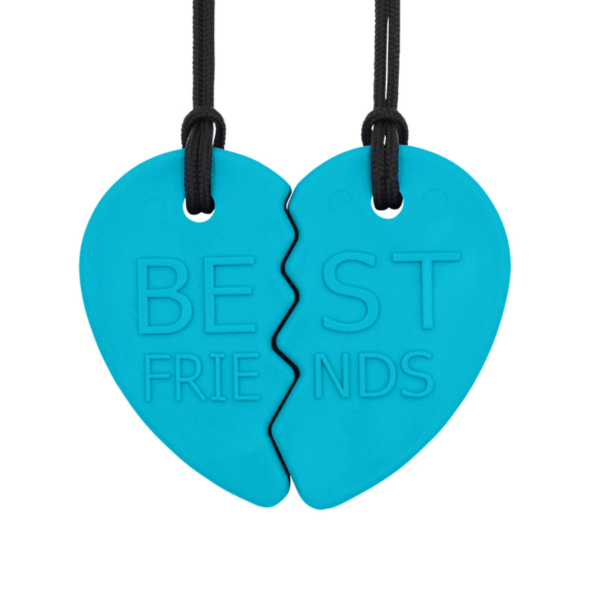 ARK Best Friends Split Heart Chewable Necklace Teal