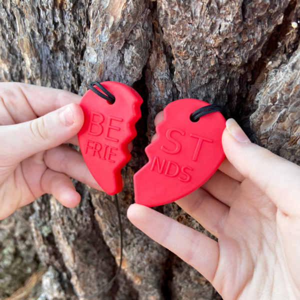 Chewable Necklace Best Friends Split Heart ARK