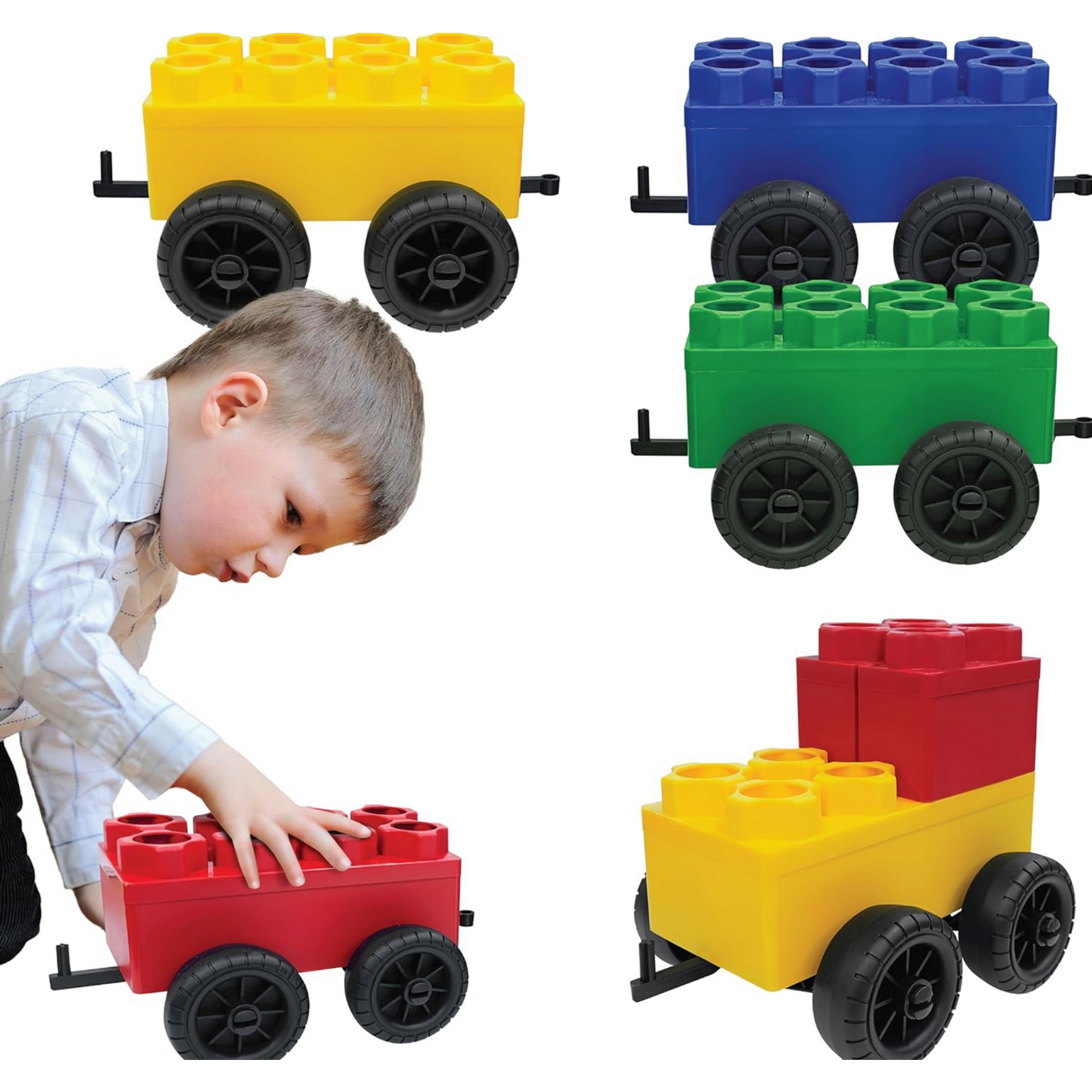 Biggo Blocks Conductor Train Set