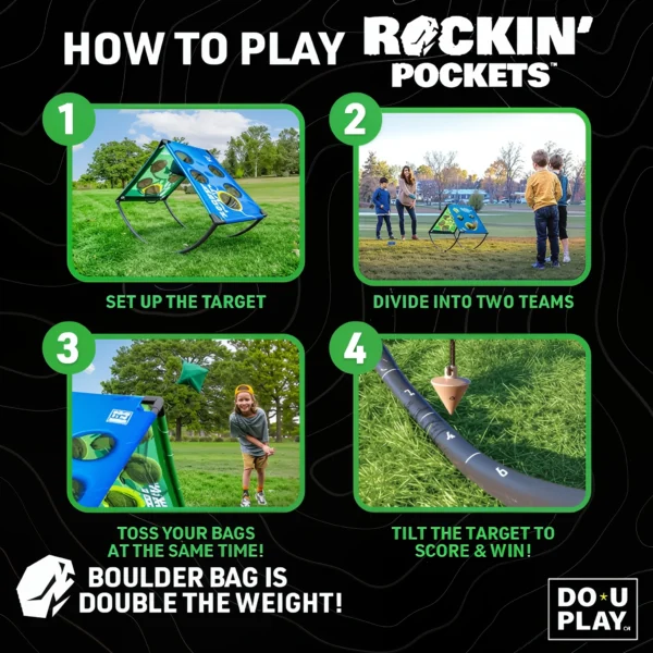 850526 Hape Toy Rocking Pockets Corn Hole Set