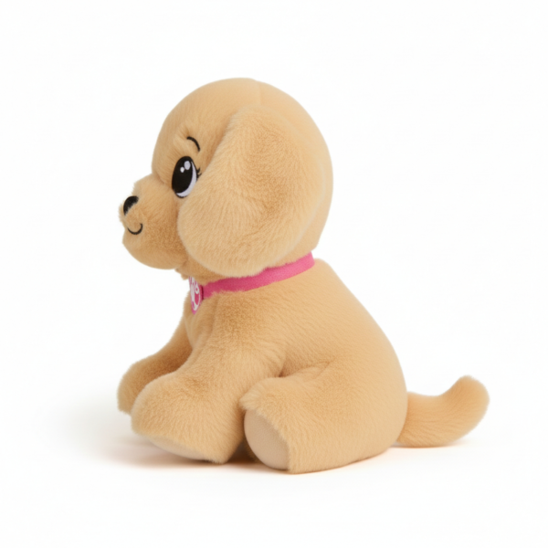 Side View of Barbie Dog Taffy Warmies