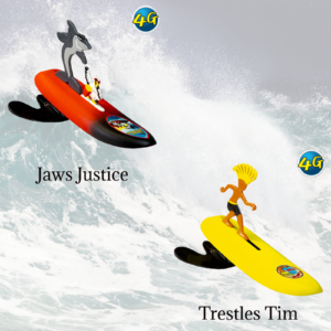 Surfer Dudes Cowabunga Bundle Featuring Jaws Justice and Trestles Tim