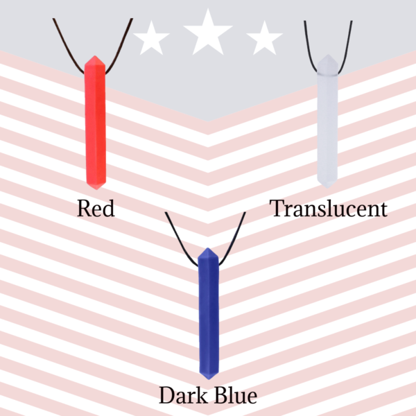 ARK Krypto Bite Chewelry Patriotic Bundle Featuring Red, Dark Blue, Translucent