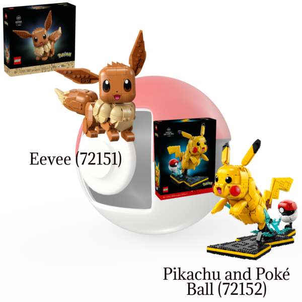 LEGO Pokemon Bundle Featuring Eevee 72151 Pikachu 72152
