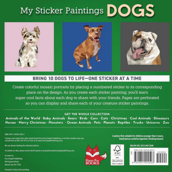 Mosaic Sticker Book Dogs