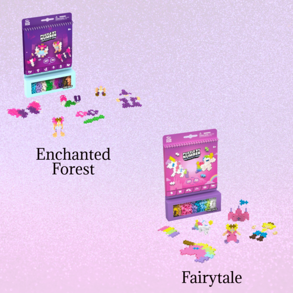 Plus Plus Activity Pad Enchanting Bundle Featuring Enchanted Forest and Fairytale