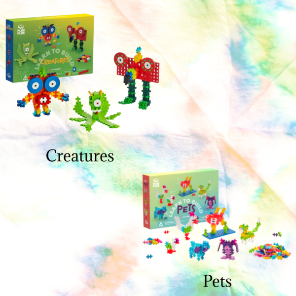 Plus Plus Learn to Build Creatures Bundle Featuring Pets and Creatures