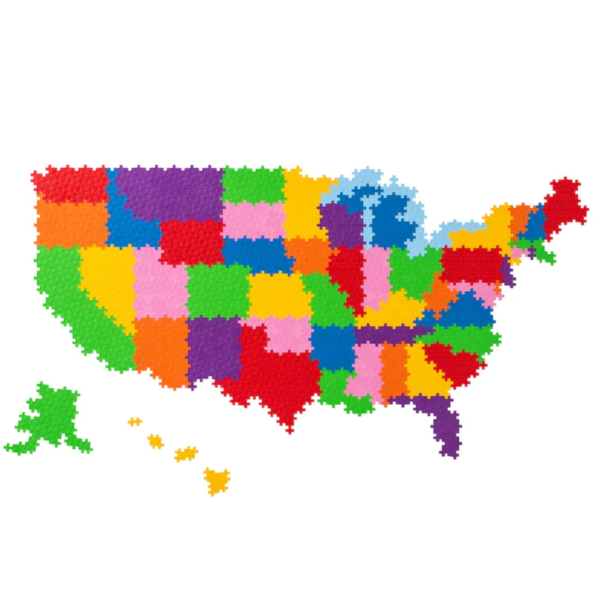 Plus Plus Puzzle by Numbers United States Map